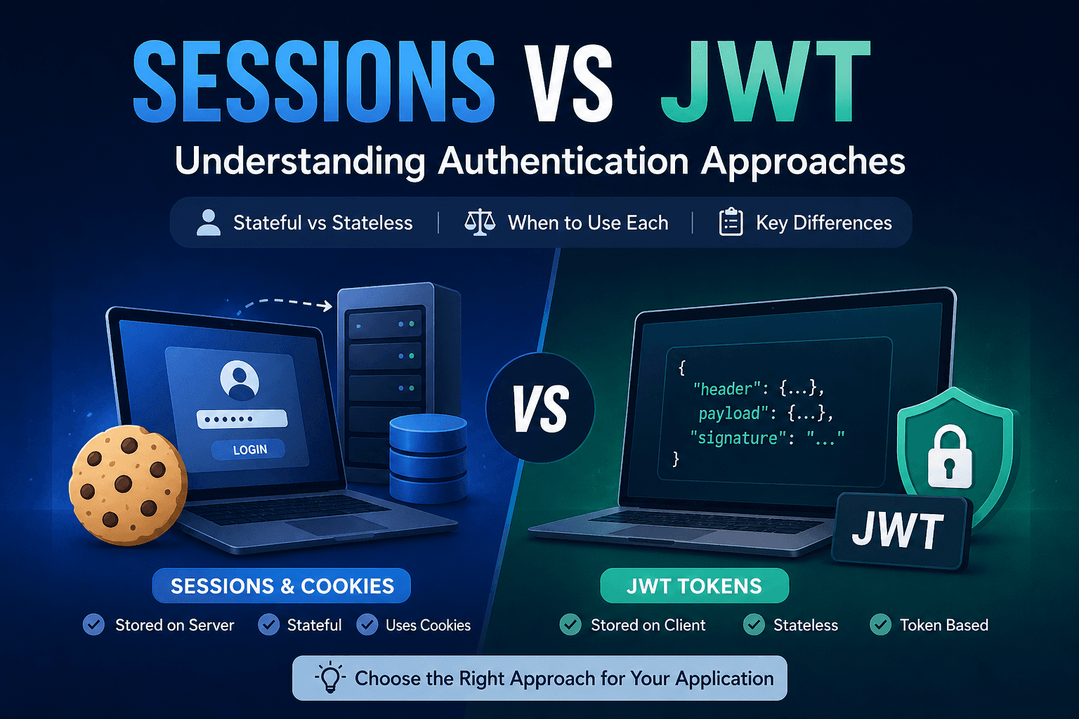 Sessions vs JWT vs Cookies: Understanding Authentication Approaches